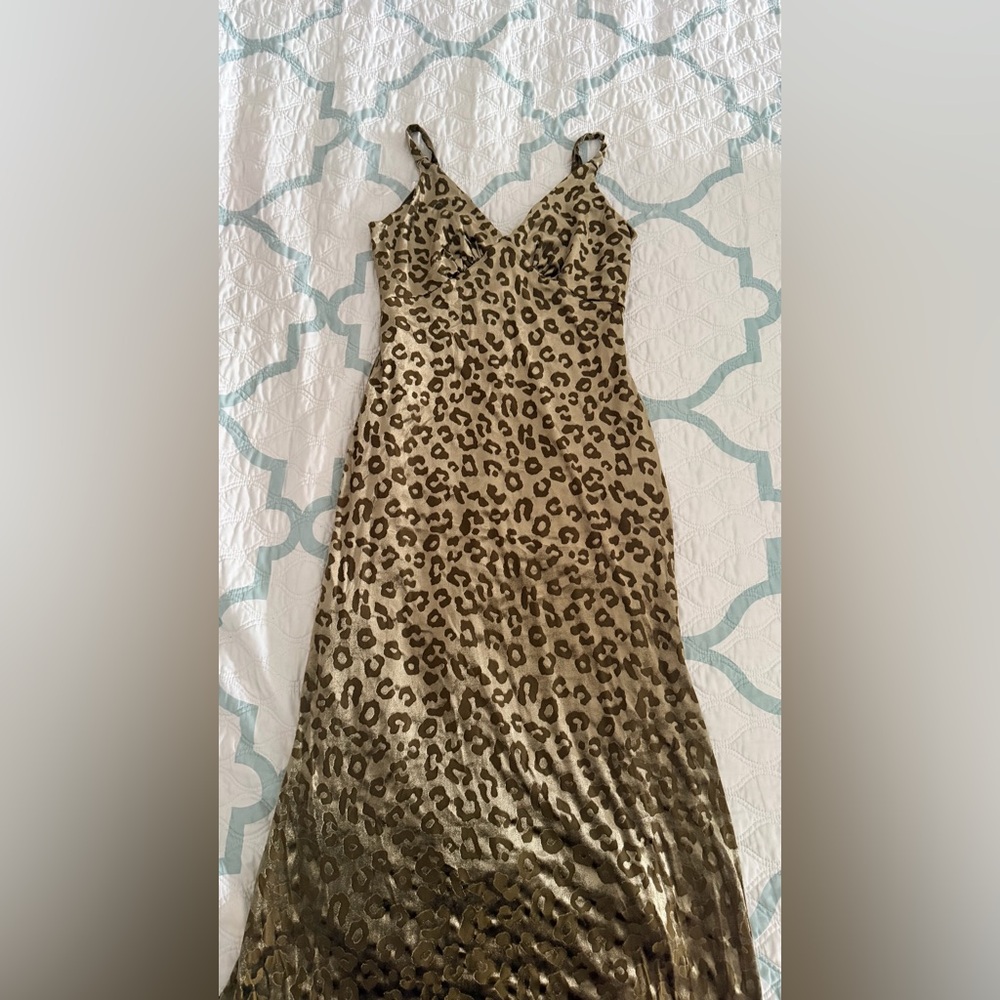 See You Monday Leopard Print Dress - Gold and Black